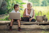 old young